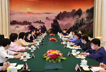 沈跃跃会见妇联系统港澳执委、特邀代表考察团